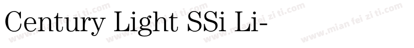 Century Light SSi Li字体转换